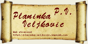 Planinka Veljković vizit kartica